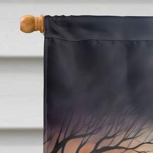 Gran Multicolor Keeshond Spooky Halloween casa bandera porche manga poste decorativo patio Banner arte colgante de pared hecho - Product Image 3