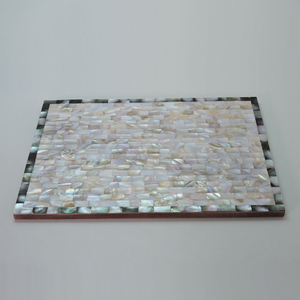 Plateau de service rond artisanal en nacre, nouveau design, prix de gros usine - Product Image 4