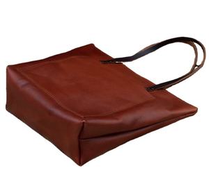 Grand sac fourre-tout en cuir de vachette fourre-tout à fermeture éclair antique fabriqué à la main pour un usage quotidien polyvalent pour les marchés d'été, d'hiver et de printemps - Product Image 1