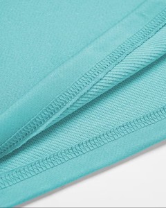 Men's Light Blue Solid Color Short Sleeve O-Neck T-Shirt Regular Fit Casual Knitted Style - Product Image 6