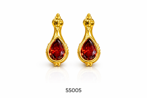 Boucles d'oreilles clous MOLL JEWELLERS de luxe plaquées or rose avec zirconiums cubiques pour femme, légères, confortables, de créateur, pureté 100 % certifiée par un tiers - Product Image 2