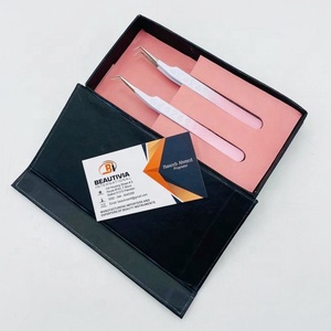 แหนบขนตาสองโทนสีชมพูสีขาวแข็งญี่ปุ่นแหนบขนตาปลอมทำจากปากีสถาน - Product Image 6