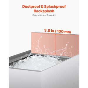 Contenitore per Ghiaccio Commerciale in Acciaio Inox da 28 L, 12 X 19 X 37, con Coperchio Scorrevole e Portabottiglie Regolabili - Product Image 5