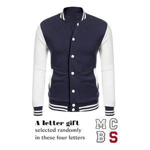 Chaqueta Varsity Reversible para Hombre, Mezcla de Algodón y Nailon, de Doble Uso, con Contraste de Color, Estilo Béisbol Universitario Retro, Abrigo de Invierno - Product Image 4