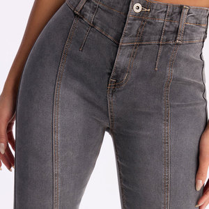 Pantalones Vaqueros de Mezclilla para Mujer, Estilo Moderno, Holgados y Ajustables, Color Negro, Cantidad Personalizada, Pantalones de Algodón - Product Image 5