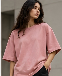 T-shirt en coton molletonné épais coupe ample et oversize, unisexe, vêtement décontracté streetwear, usine de confection OEM - Product Image 5