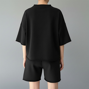 Summer Casual Wear 100% Cotton T Shirt for Women's 2-Piece High Street Style Short Set Custom Logo Oversized Ladies 2 piece set - Product Image 2
