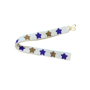 Sangle de sac/bandoulière tendance de luxe avec lettres brodées à la main en perles de rocaille, couleur et forme personnalisées, perles de verre - Product Image 3