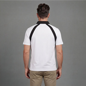Polo homme été décontracté 100% coton, manches courtes, séchage rapide, respirant, color block, logo imprimé DTF personnalisé - Product Image 6