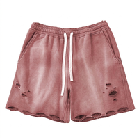 Shorts de sport et streetwear pour hommes, 100% coton, écologiques, délavés à l'acide, coupe ample, OEM, vente en gros, commande en gros