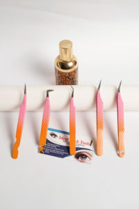 Outil professionnel pour extensions de cils, étiquette privée personnalisée, facile à utiliser, pince à cils antidérapante à pointe en fibre - Product Image 6