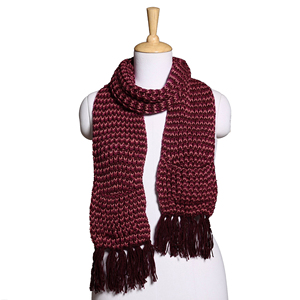 Nordic Style Unisex Knitted <b>Scarf</b> - Winter Pattern Soft Muffler - Custom Logo Ribbed Knit Fashion Accessory - Product Image 4
