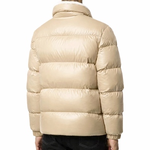 Chaquetas de Plumón para Hombre de Alta Calidad, con Logotipo Personalizado, de Lona Negra, Resistentes al Viento, para Invierno, Rellenas de Plumón de Pato, para Exteriores - Product Image 3
