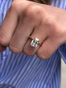 Anillo de Diamante Antiguo de 3ct con Corte Cojín en Oro de 10K, 14K, 18K, Venta al por Mayor, Corte Antiguo, Solitario, CVD HPHT, Joyería Creada en Laboratorio, Proveedor de Fábrica - Product Image 4