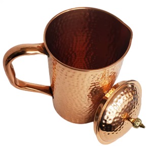 Ensemble de vaisselle en cuivre, ensemble d'ustensiles de cuisine en cuivre, ensemble de carafes traditionnelles en cuivre, ensemble de récipients à eau en cuivre - Product Image 4