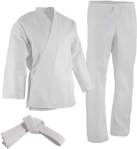 Gray BJJ <b>Kimono</b> <b>Men</b> Adult 100% Cotton Durable Regular Fit Plain Dyed In-Stock Kit - Product Image 3