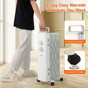 Calentador Eléctrico de 1500W con Ruedas Universales, 3 Niveles de Calor, Relleno de Aceite - Para el Hogar o la Oficina - Product Image 2