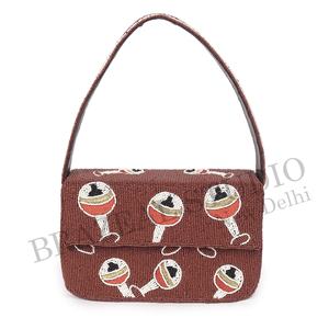 Nuevo Bolso de Mano de Diseño para Mujer, con Cuentas y Patrón Geométrico, de un Solo Hombro, para Novia, con Logotipo Personalizado, de Satén y Poliéster, a la Moda - Product Image 6