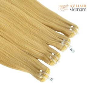 Máquina de extensiones de cabello humano de Color de cabello Natural vietnamita de alta calidad, paquetes de trama doble, todos personalizables enviados a todo el mundo - Product Image 4