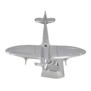 โมเดลเครื่องบิน Spitfire เงางาม ขัดเงา บนฐานโลหะ พร้อมใบพัด ของตกแต่งภายในห้องนั่งเล่น บ้าน สำนักงานสมัยใหม่ และของขวัญ - Product Image 1