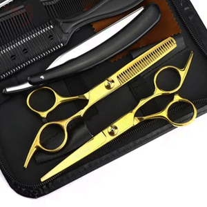 Ensemble de ciseaux de coiffeur professionnels en acier inoxydable, ciseaux de coupe de cheveux, kit d'outils de coiffure pour salon - Product Image 3