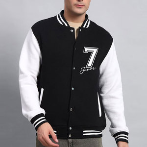 Good Quality Lightweight Quick Dry Men's Varsity Baseball Jacket Embroidery Patches <b>Button</b> Style Men's Letterman Jacket - Product Image 1