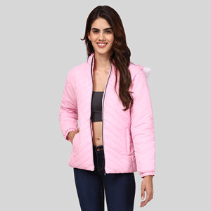 Chaqueta Bomber de Lana Estampada para Chicas, Diseño Moderno, con Capucha, Forro de Lana de Secado Rápido, Chaqueta de Invierno - Product Image 2