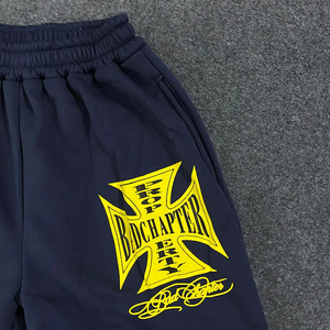 Custom Distressed Heavyweight Sweatpants Men Graphic Print Wide Leg Joggers Casual Streetwear Loose Fit Comfortable <b>Pants</b> OEM - Product Image 6