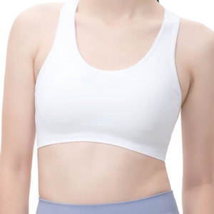 สปอร์ตบราคุณภาพสูงรุ่นใหม่สำหรับผู้หญิง ระบายอากาศได้ดี มีโลโก้ด้านหน้า รองรับทรงได้ดี เหมาะสำหรับโยคะ ฟิตเนส และออกกำลังกายที่ยิม สายรัดปรับได้ คอรูปตัวยู - Product Image 5