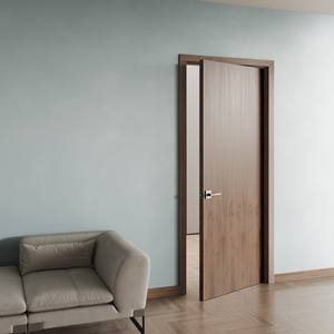 Modern Design Soundproof Moisture-resistant Solid MDF Wood Finished PVC Film Slab Door Interior Entry Office Building Apartments - Product Image 5