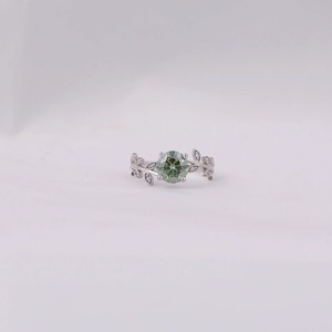 Bague de fiançailles en or rose massif avec diamant de laboratoire pour cadeau d'anniversaire de fabricant indien d'Inde - Product Image 1