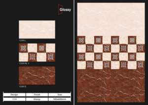 Carreaux muraux en céramique brillants haute définition 30x60 cm (12x24 pouces) – Décoration murale intérieure élégante pour salles de bain et cuisines - Product Image 3