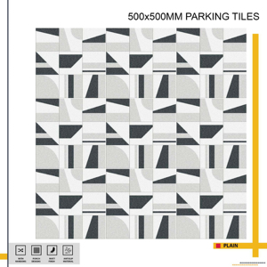 Baldosas de estacionamiento para exteriores de alta resistencia 500X500MM diseñadas para soportar la carga de vehículos, resistentes a la intemperie y con una superficie duradera a largo plazo. - Product Image 1