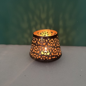 Moroccan Style Metal Candle Holder Hollow Carved <b>Tea</b> <b>Light</b> <b>Lantern</b> Decorative Cup for Home Wedding Ramadan Decor - Product Image 5
