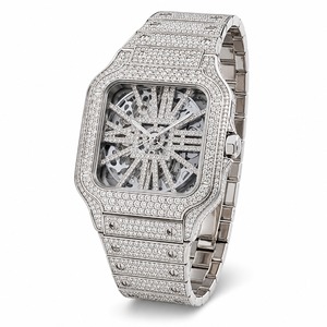Luxury Stainless Steel Square <b>Diamond</b> <b>Watch</b> Analog Women's Timepiece Quartz Movement Bracelet - Product Image 4
