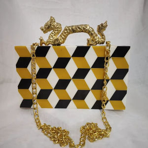 Elegante Bolso de Mano de Resina para Mujer con Diseño Moderno, Ideal para Ocasiones Especiales y Eventos Nocturnos, Bolsos de Mano de Resina en Oferta - Product Image 1