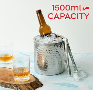 Cubo de Hielo de Acero Inoxidable con Acabado Espejo, Doble Pared, con Pinzas, de Proveedores Indios - Product Image 4