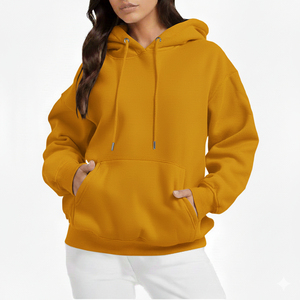 Sudadera con Capucha Oversize Estampada y Forrada para Mujer, Servicio OEM, Alta Calidad, Felpa Suave, Estilo Casual, Corte Holgado, Cálida para Invierno - Product Image 3