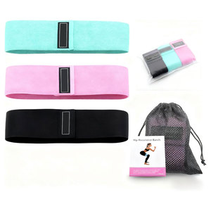 New Design Custom Logo Set of 3 Exercise Stretch <b>Hip</b> Circle Printed Fabric Booty Band Gym Fitness Glute Resistance Band 2026 - Product Image 1