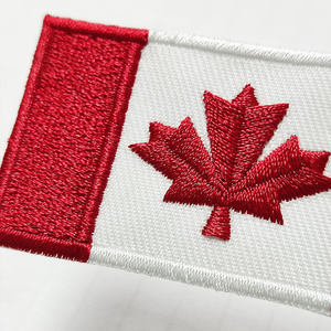 Parche Bordado 3D Termoadhesivo Personalizado de Fábrica de Alta Calidad con Bandera de Canadá y Varios Países para Ropa - Product Image 4