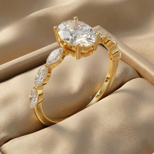 Nuevo Anillo de Diamantes de Diseño Moderno con Corte Ovalado de 1.00ct a 3.00ct, Cultivado en Laboratorio, para Bodas, para Venta de Exportación desde India - Product Image 2