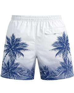 Shorts de Baño Personalizados para Hombre con Estampado de Palmeras, Secado Rápido, Shorts de Playa, Shorts de Verano, Cintura Elástica con Cordón Ajustable, Personalizados OE - Product Image 2