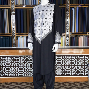 Men Classic Afghan Dress Long Sleeve Relaxed Fit Shalwar Kameez Traditional Islamic Clothing - Product Image 5