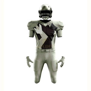 Maillot de football américain personnalisé réfléchissant de haute qualité, respirant, à manches courtes, imprimé numériquement, en polyester, uniforme - Product Image 2