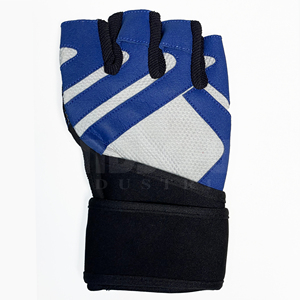 Gants d'entraînement unisexes en PU à demi-doigts avec boucle pour la musculation, le fitness, l'haltérophilie, la gym, le cyclisme et les activités de plein air - Product Image 4