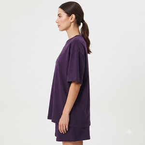 Conjunto de Dos Piezas de Camiseta de Manga Corta Informal para Mujer, Conjunto de Verano con Logotipo Personalizado - Product Image 6