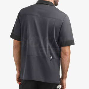เสื้อผ้าทำงานเชฟ ชุดพนักงานร้านอาหาร เสื้อแขนสั้น กางเกงสำหรับงานครัว บริการจัดเลี้ยงอาหาร โพลีเอสเตอร์/ผ้าฝ้าย - Product Image 3