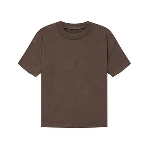 Nouveau design T-shirt homme 100% coton coupe ample épaules légèrement tombantes style court uni surdimensionné pour l'été - Product Image 6