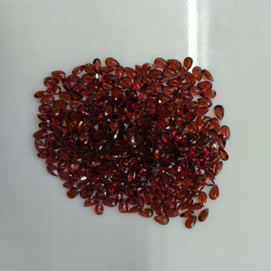 Joyería de granate rojo natural, corte de pera de 5x3 mm, piedra preciosa suelta de la mejor calidad para la fabricación de joyas - Product Image 2