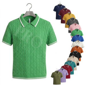 Nouveau Polo Tricoté Tendance 2026 pour Hommes – Qualité Supérieure Coton Polyester Manches Courtes Séchage Rapide - Product Image 1
